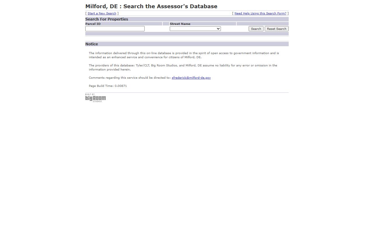 Milford city assessor database