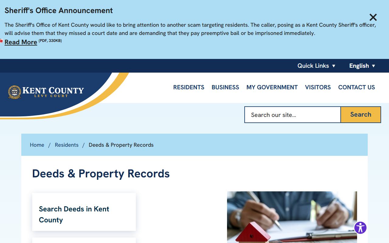 Kent County deeds and property records portal